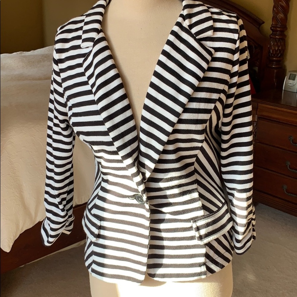a.n.a cotton stripe blazer